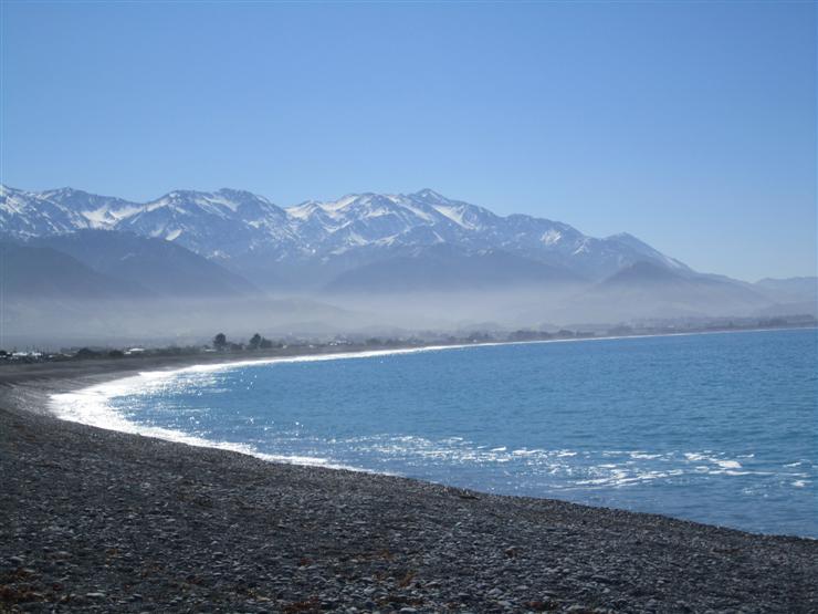 View from Kaikoura beach. Wretched, isn't it?