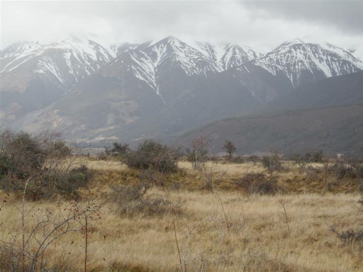 View of mountains from Klondyke Corner