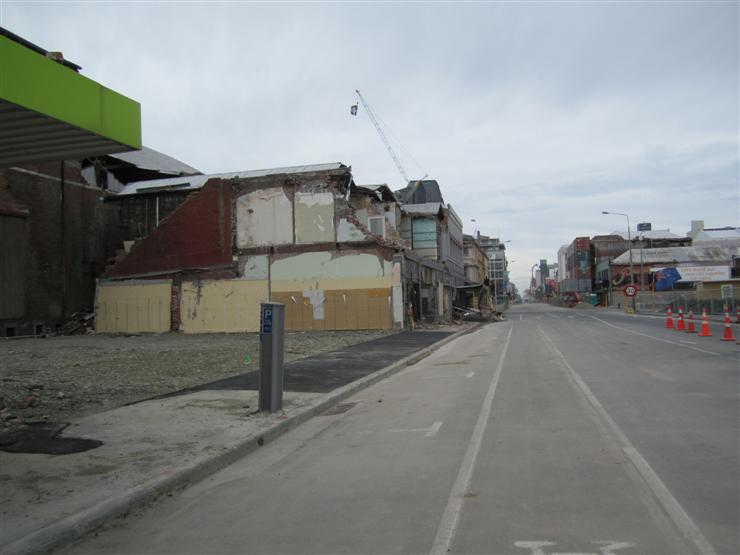 Manchester Street in Christchurch, post-February 22nd earthquake