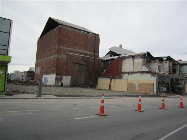 Damaged building on Manchester Street