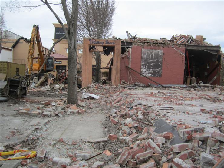 Not much left of MacKenzie and Willis, a home furnishing store on St Asaph