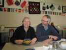 Yvonne and Steve at the Chantilly. Small cup of coffee