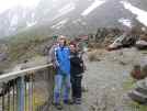 Rob and Trina, windblown at the lookout point above the viaduct where the old road went