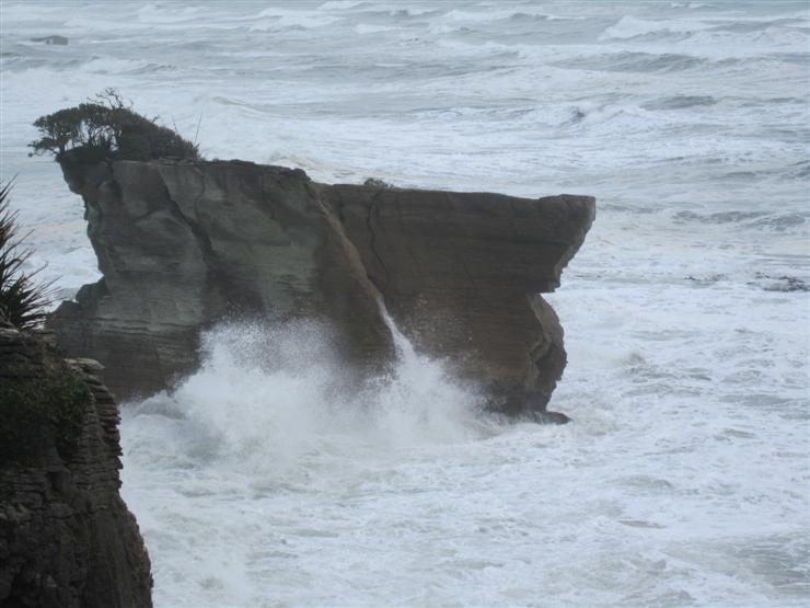 The waves were giving it a good seeing-to