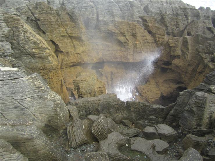 Blowholes in the rocks