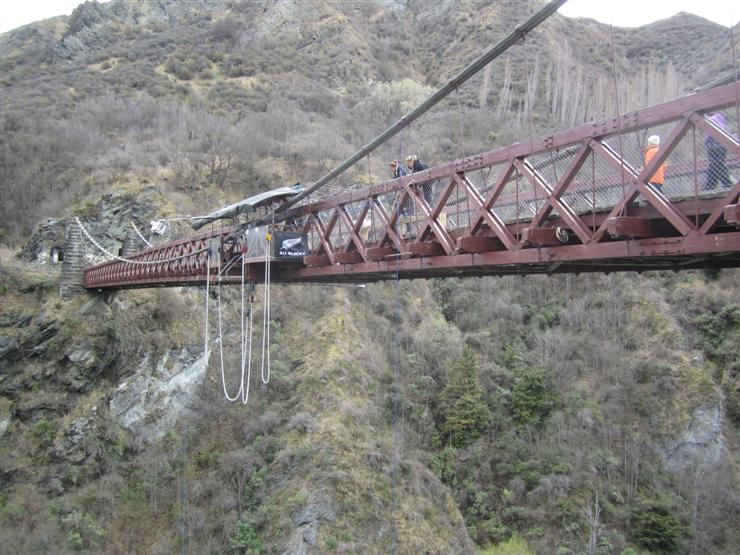 Kawarau Bungy Bridge. This is the small one - a mere 43 metre drop