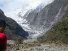 The start of the 2km walk to the bottom of Franz Josef Glacier, having already hiked about 1km through rainforest to get to the river